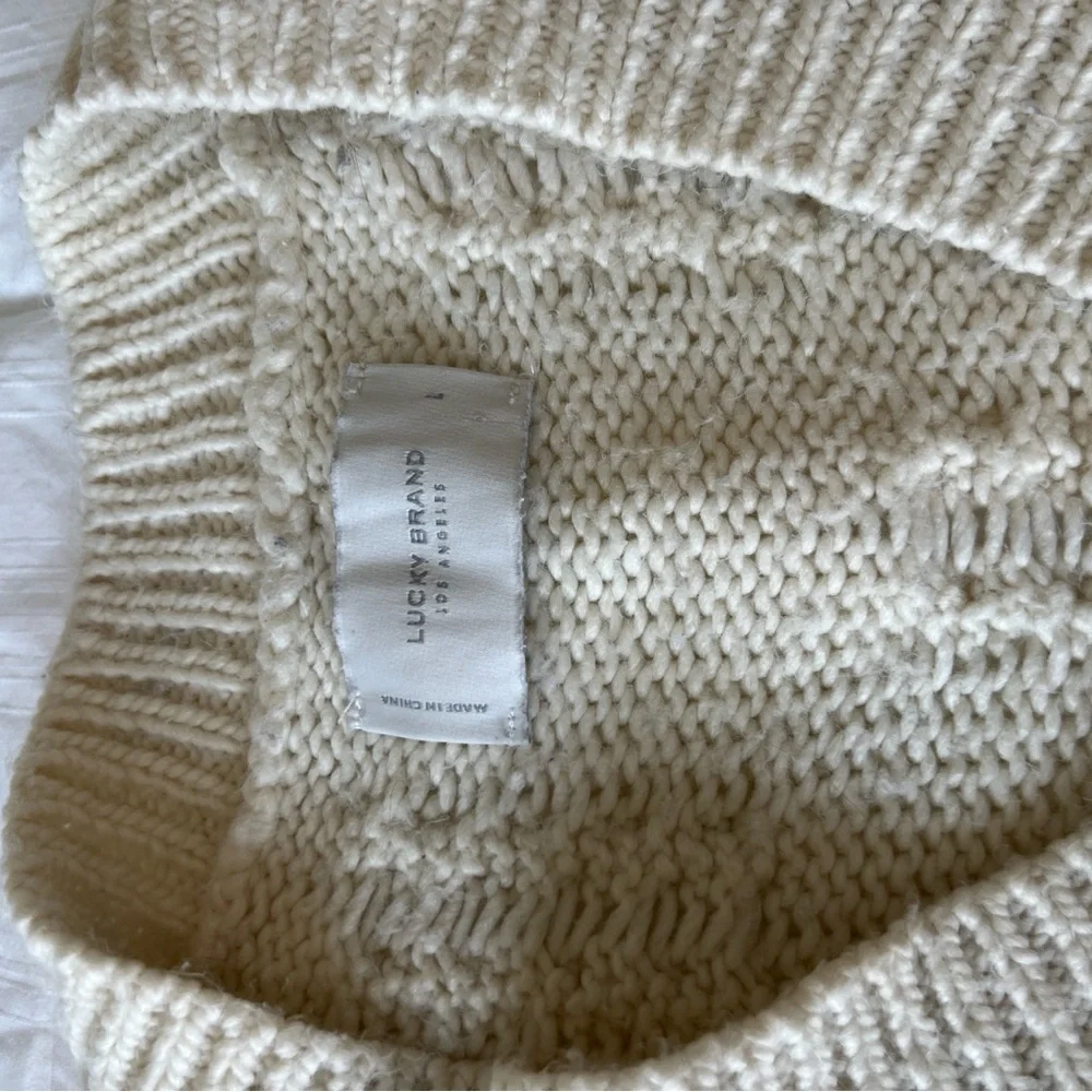 Lucky Brand Cream Textured Knit Sweater - Picture 3 of 3